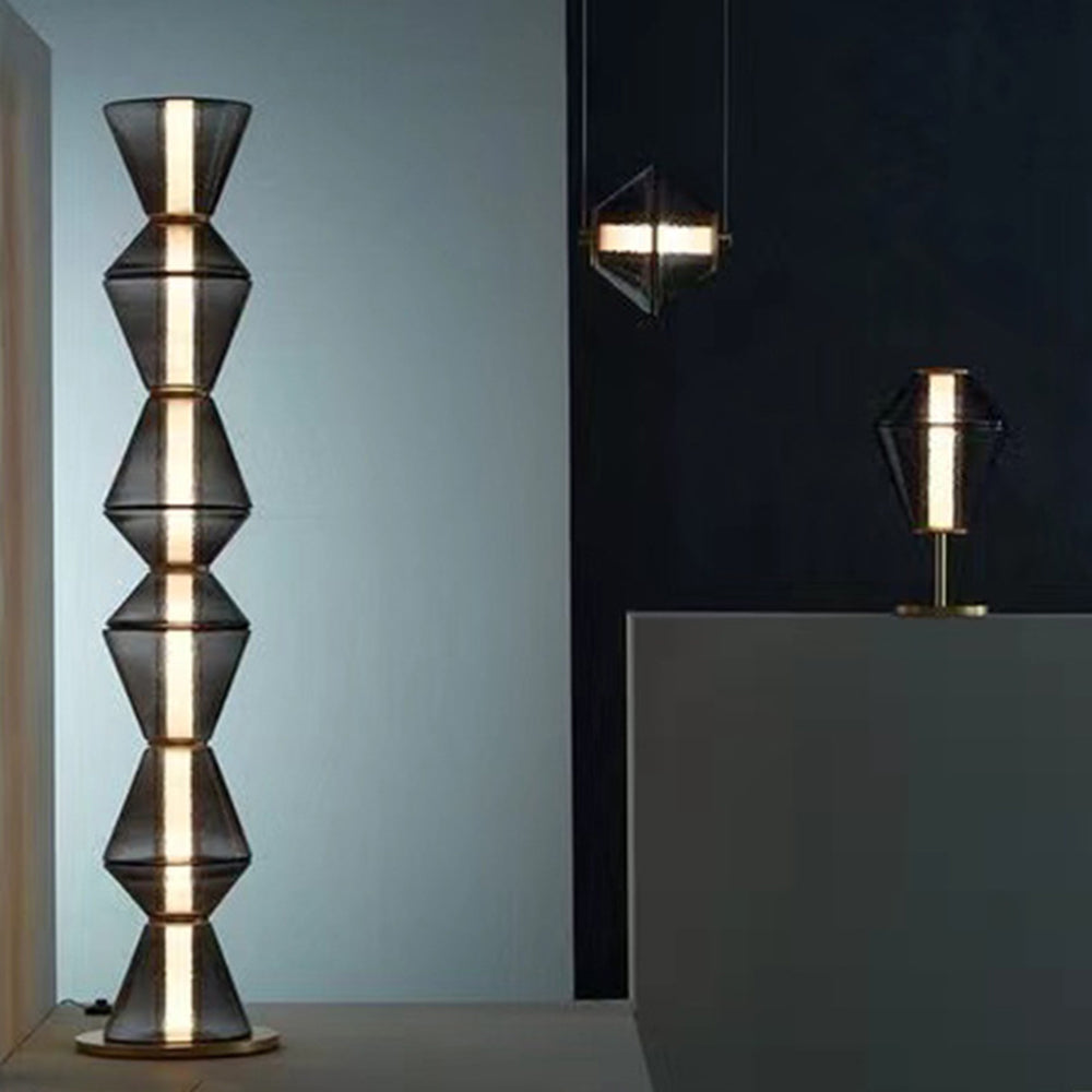MYA - Lampadaire/Lampe/Suspension Irrégulier Moderne, Noir