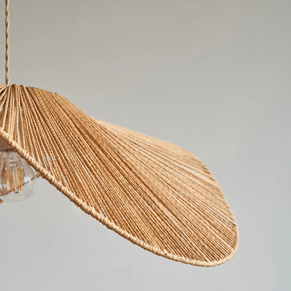 NILA - Suspension Moderne Ronde, Marron/Beige