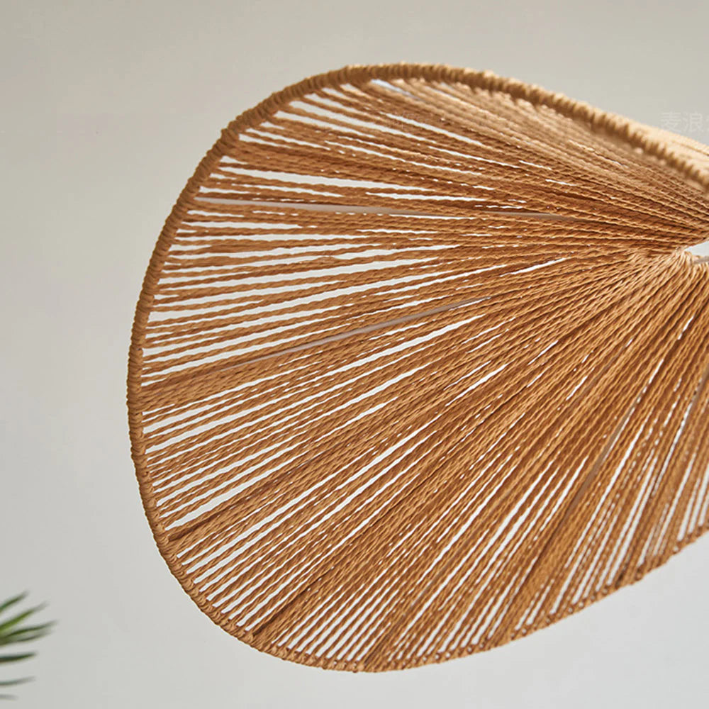 NILA - Suspension Moderne Ronde, Marron/Beige