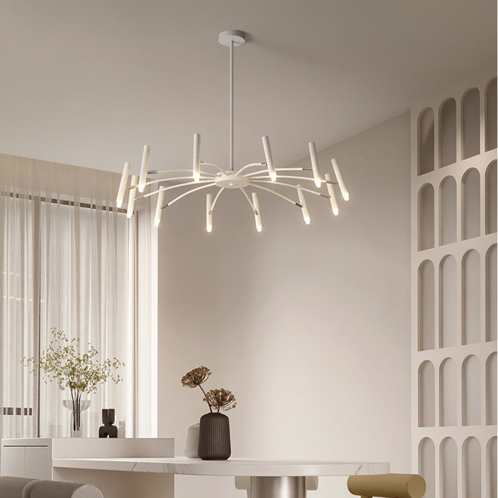 NORA - Lustre Moderne Métal, Noir/Blanc.