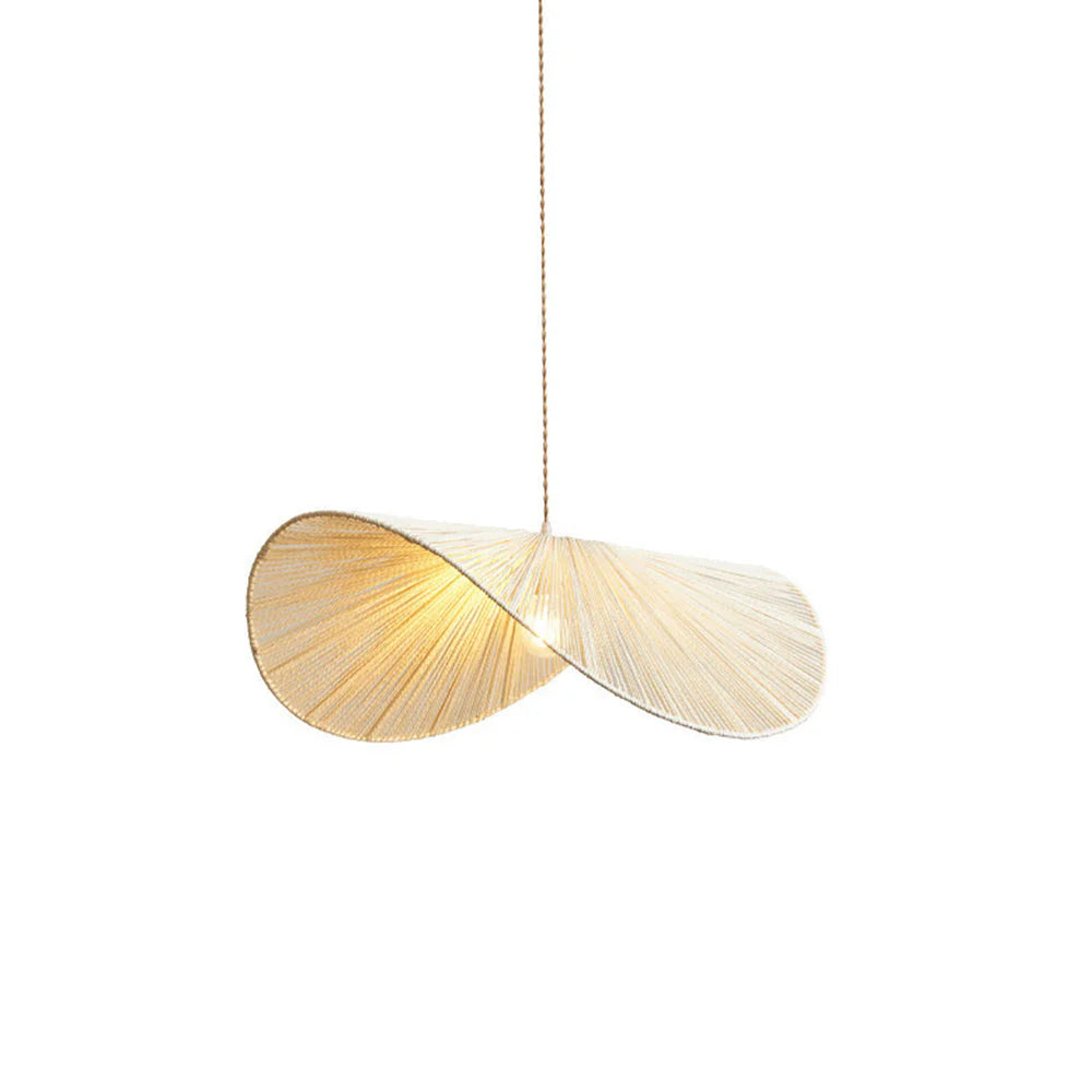 NILA - Suspension Moderne Ronde, Marron/Beige