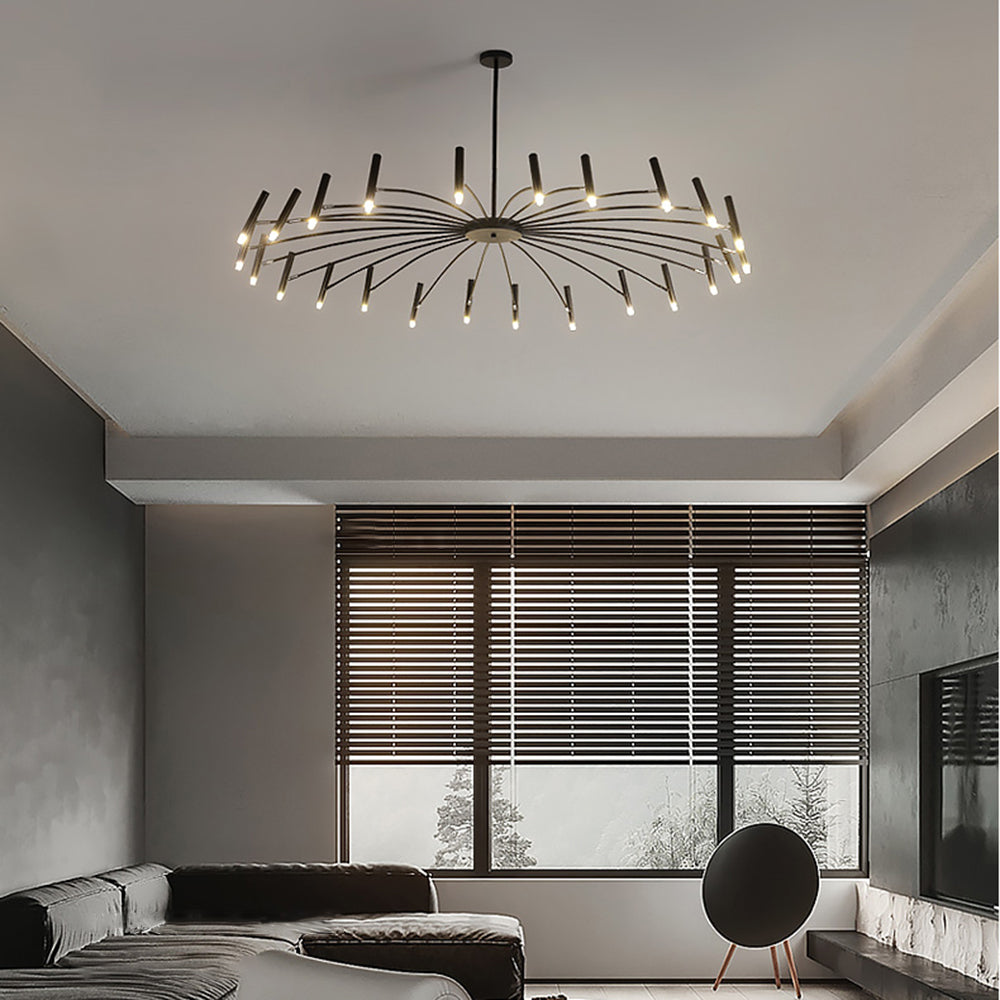 NORA - Lustre Moderne Métal, Noir/Blanc.