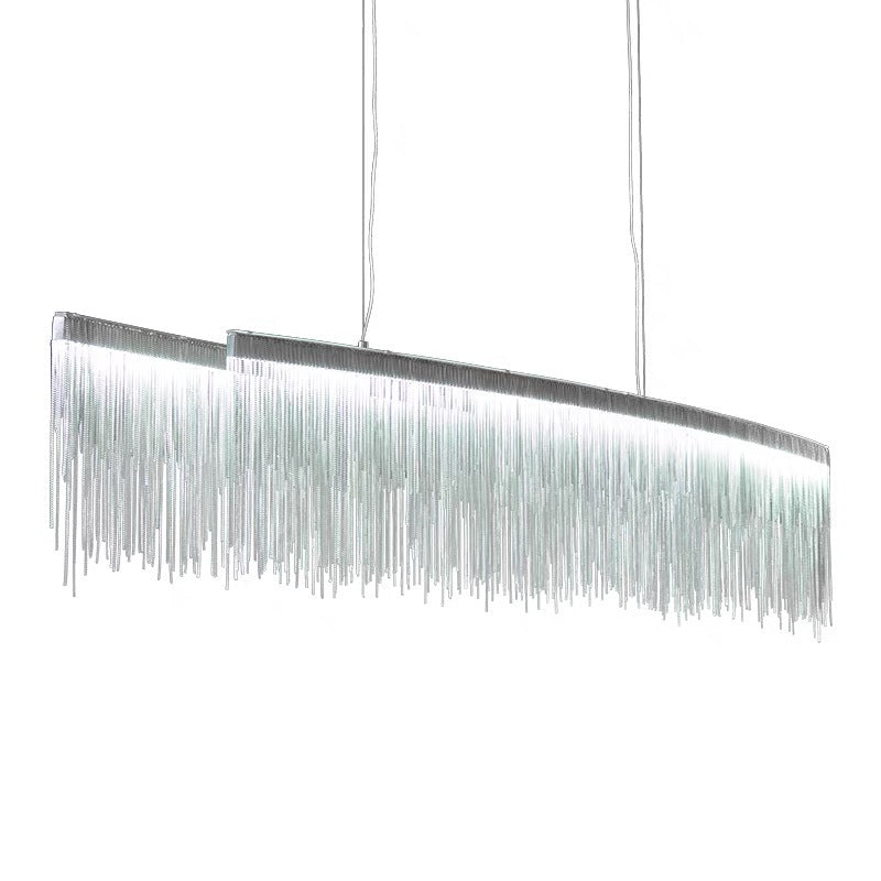 FRAGA - Lustre Frange Moderne, Doré/Chrome.