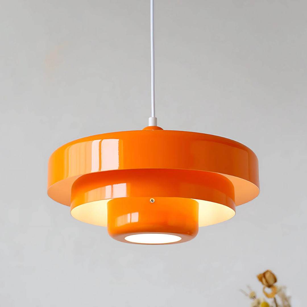 ZORA - Suspension Moderne, Orange/Blanc/Vert
