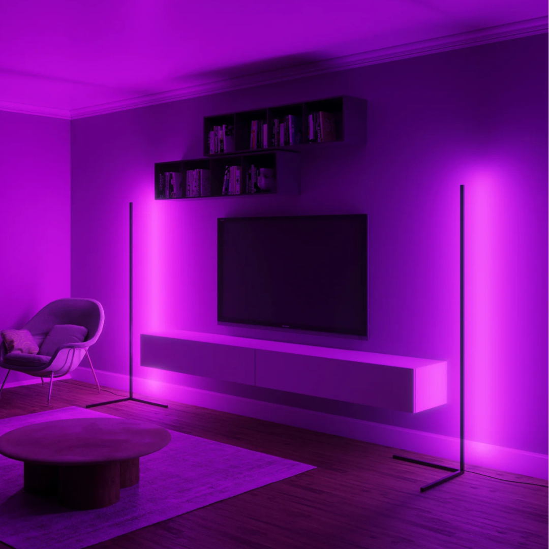 LUMIX - Lampadaire d'angle LED, Connecté