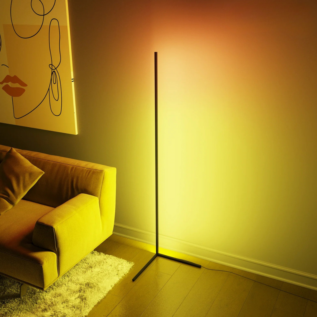 LUMIX - Lampadaire d'angle LED, Connecté