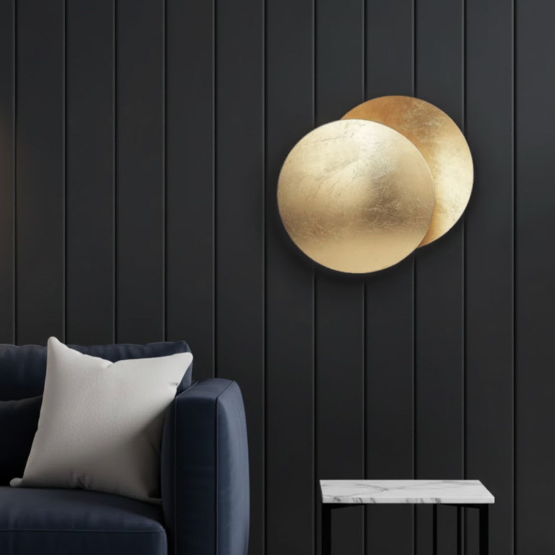 MONA - Applique Murale Laiton, Dorée/Noire