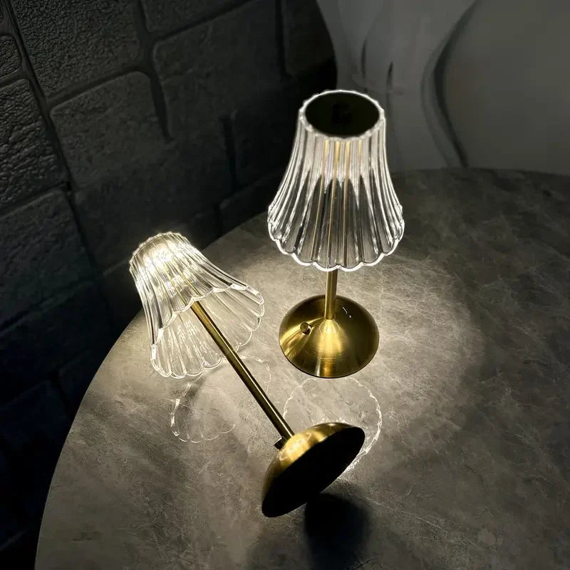 NOLA - Lampe de table en cristal doré