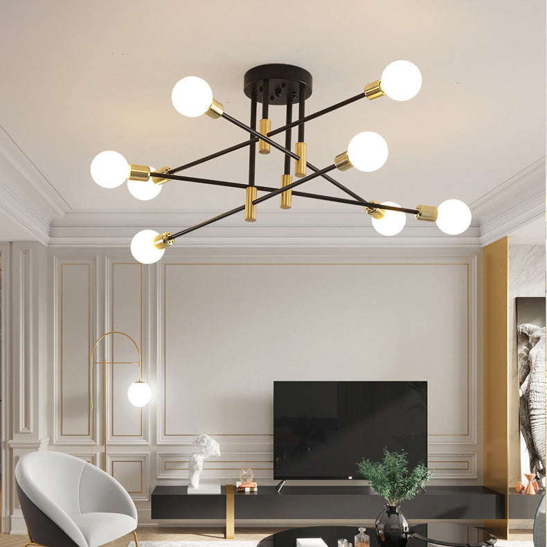 KIRA - Plafonnier Moderne design, Métal, Noir.