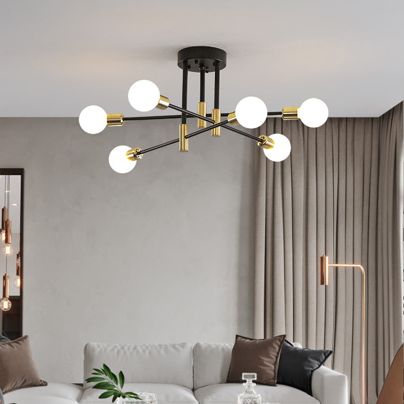 KIRA - Plafonnier Moderne design, Métal, Noir.