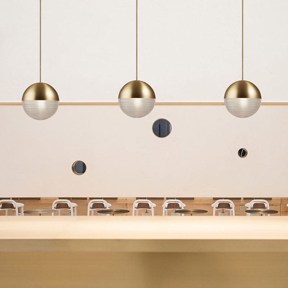 NAVA - Suspension Boule Moderne, Noir/Doré