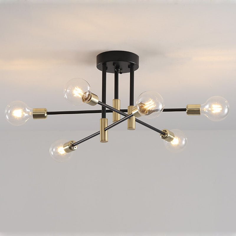 KIRA - Plafonnier Moderne design, Métal, Noir.