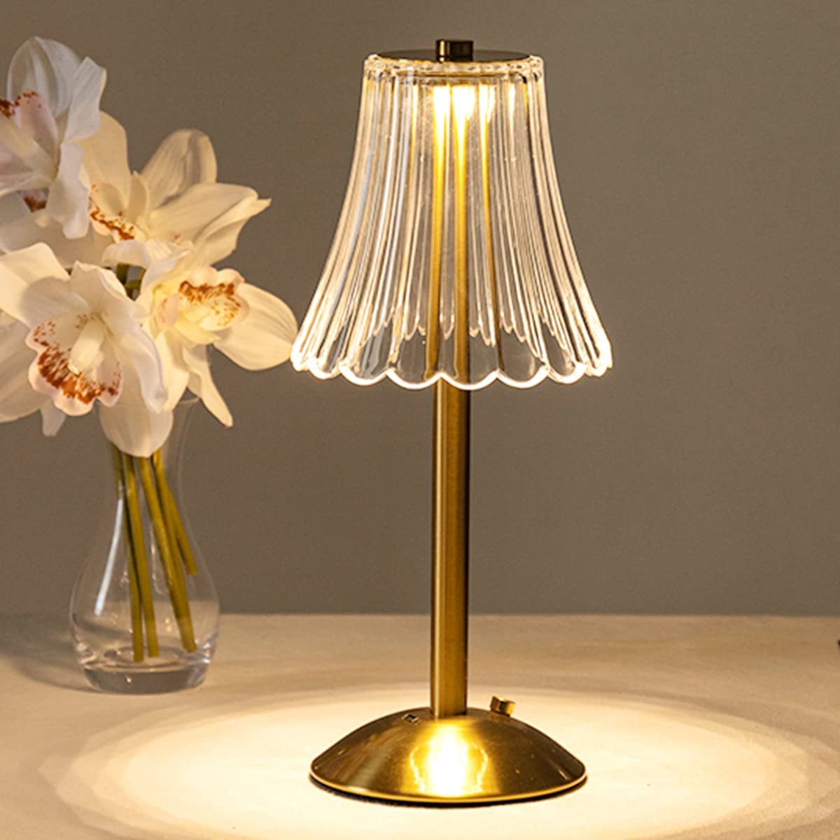 NOLA - Lampe de table en cristal doré