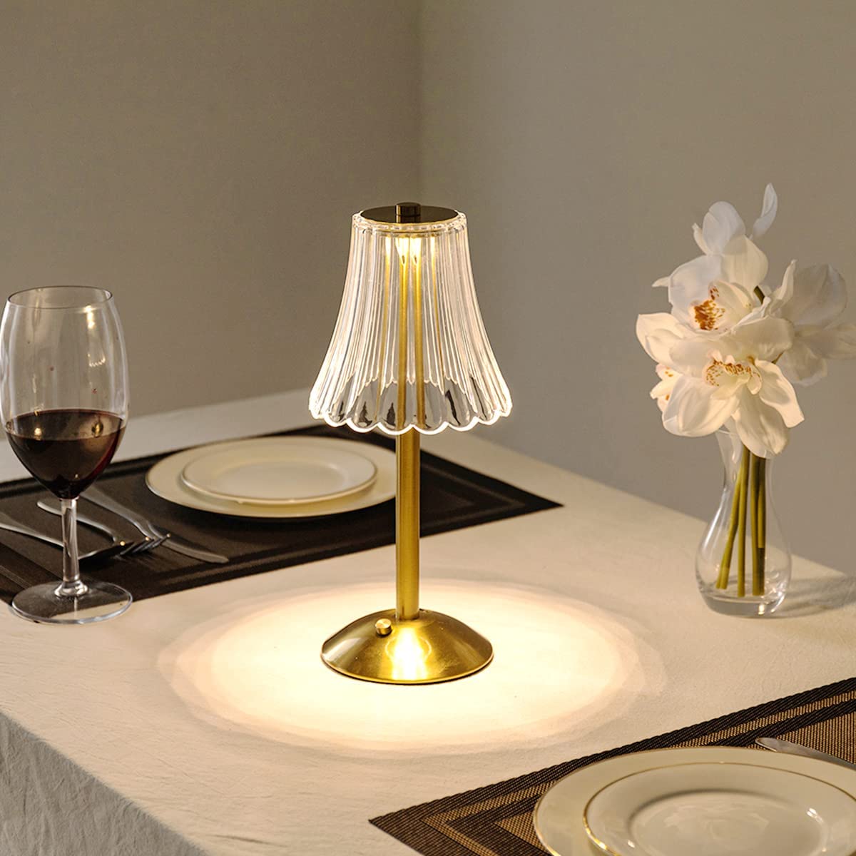 NOLA - Lampe de table en cristal doré