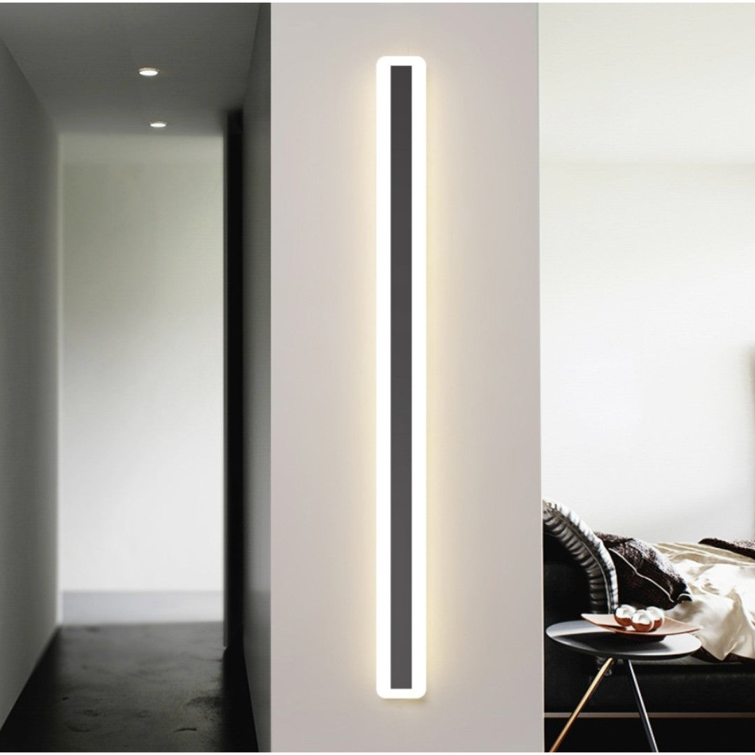 RECTA - Applique Murale Intérieur Linéaire Minimaliste LED, Noir