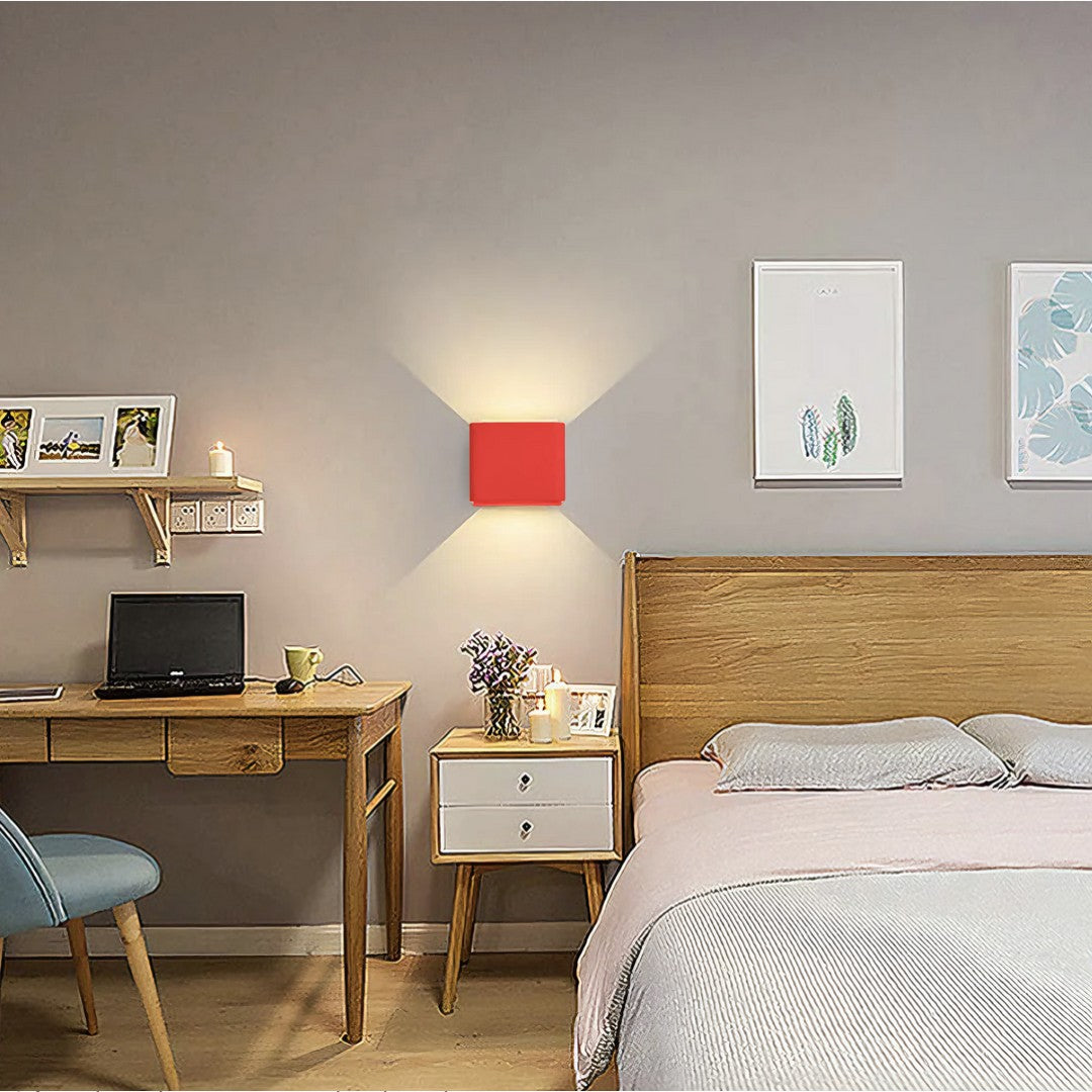 SYLLA - Applique Murale Intérieure Carrée Moderne, 5-Couleurs