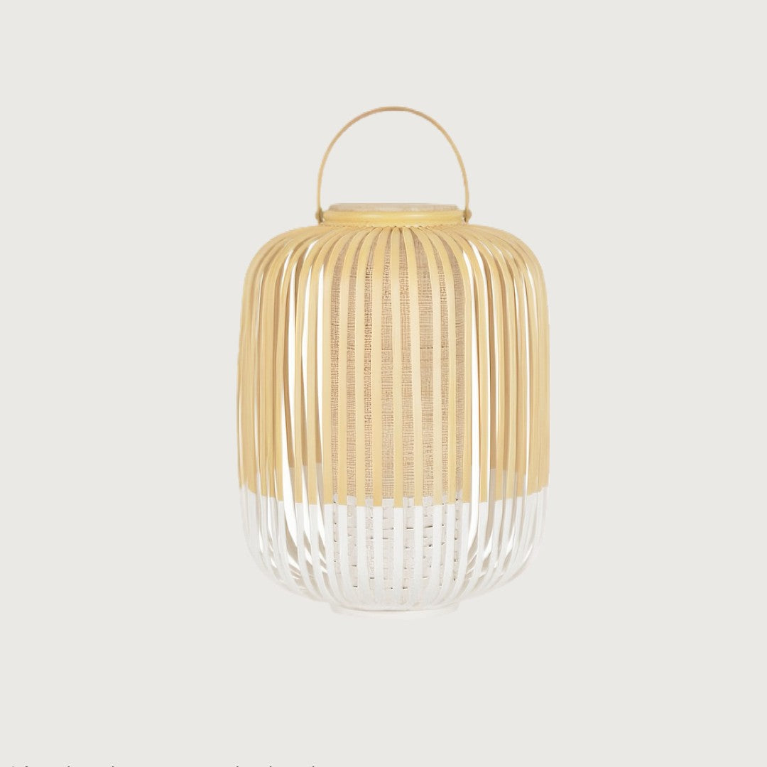 LANA - Lanterne Extérieur LED Bambou, Noir/Blanc