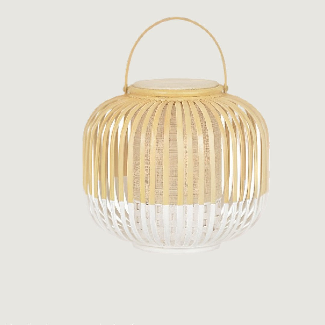 LANA - Lanterne Extérieur LED Bambou, Noir/Blanc