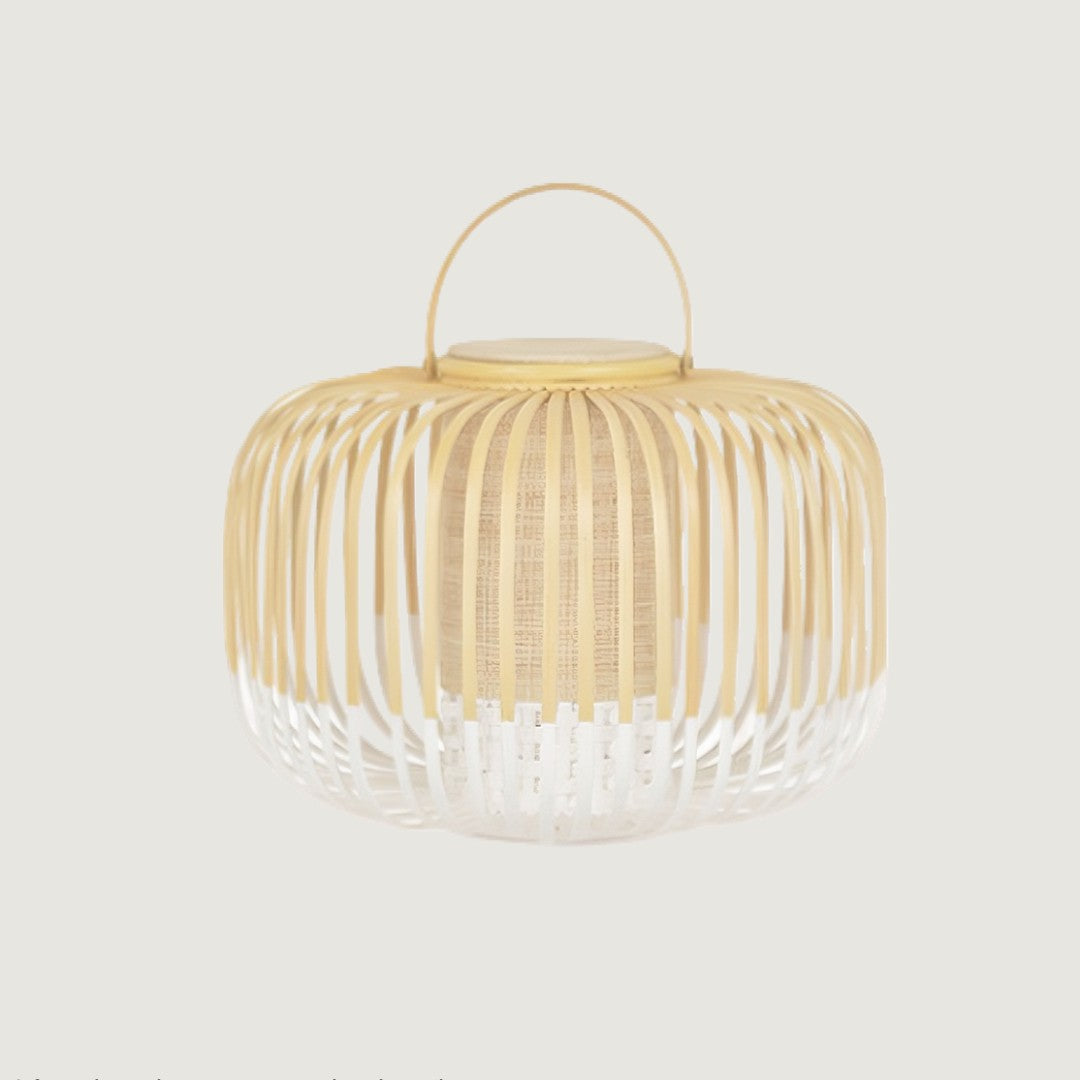 LANA - Lanterne Extérieur LED Bambou, Noir/Blanc