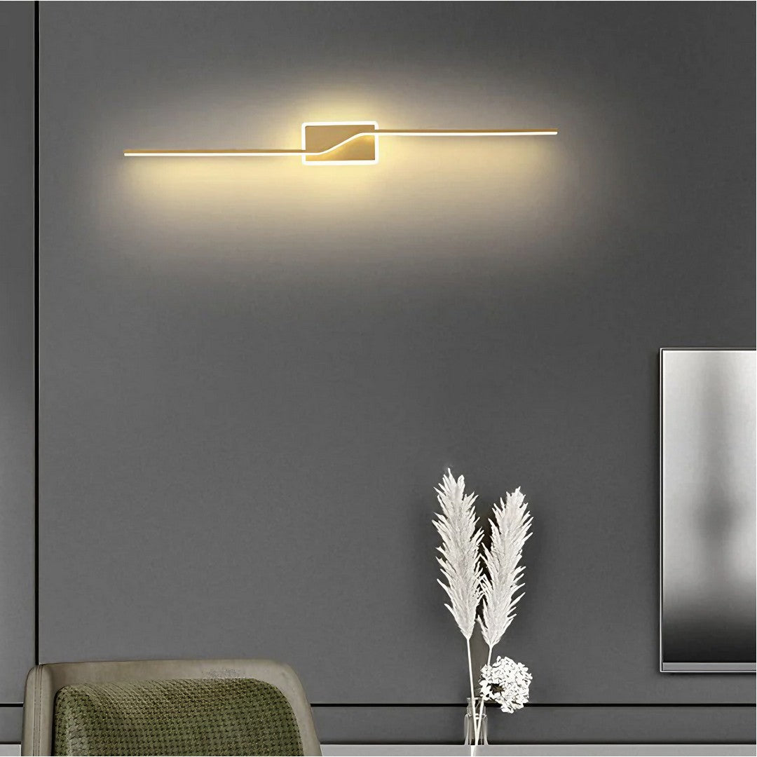 DENA - Applique Murale Intérieur Rectangulaire Moderne, Doré