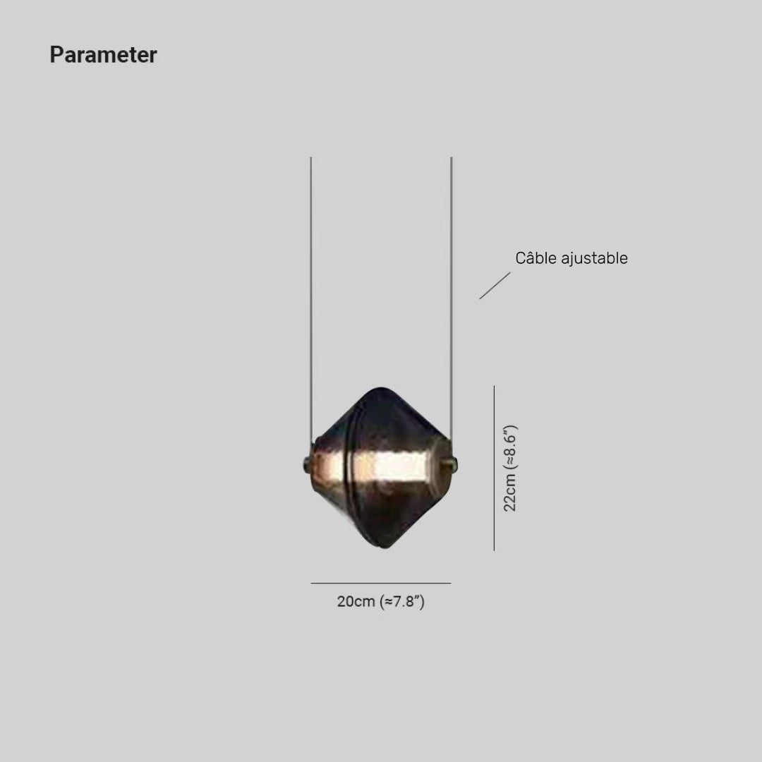 MYA - Lampadaire/Lampe/Suspension Irrégulier Moderne, Noir
