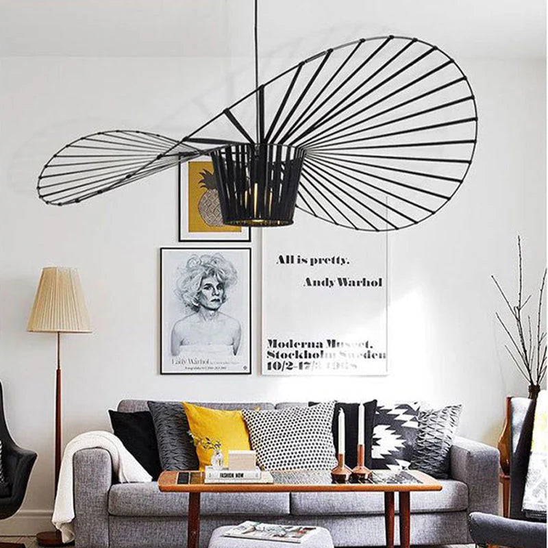 VERTIGO - Luminaire Suspension Moderne, Noir/Blanc/Doré/Marron