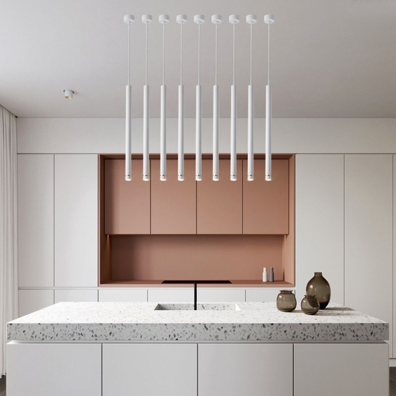 LUMI - Luminaire Suspension Moderne, Métal, Noir/Blanc