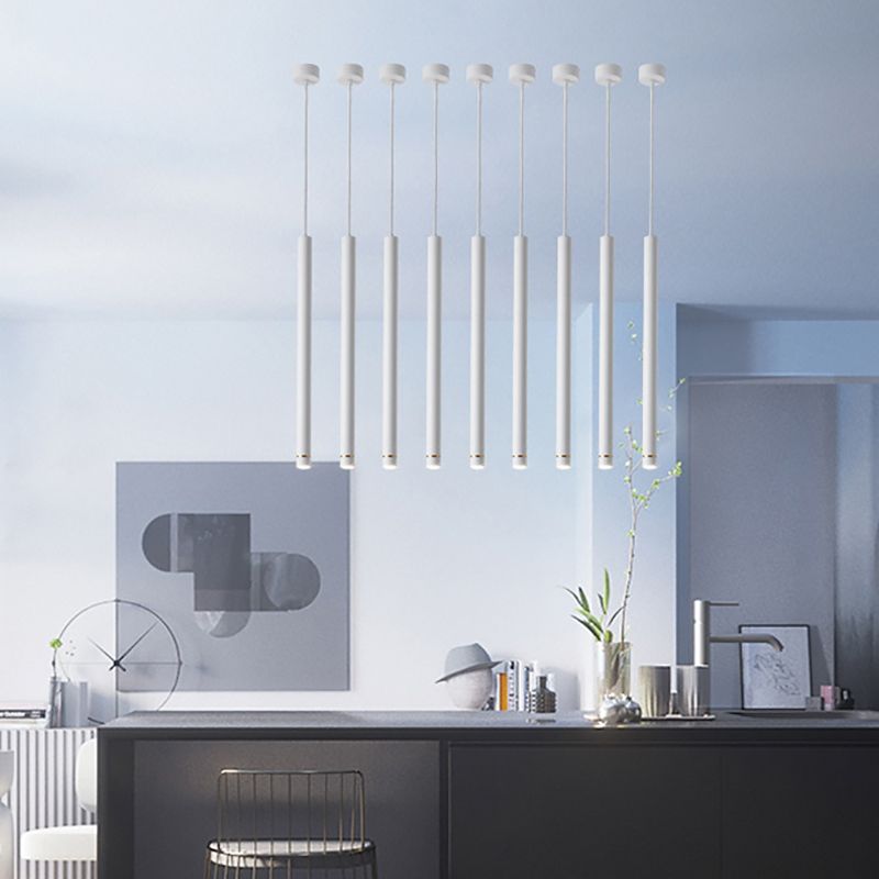 LUMI - Luminaire Suspension Moderne, Métal, Noir/Blanc