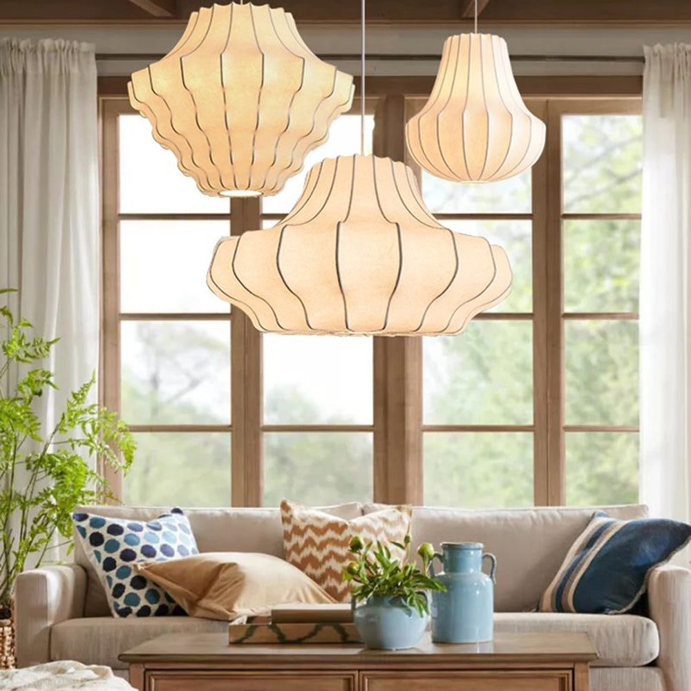 AYA - Lustre Suspension Wabi Sabi, Soie Blanc