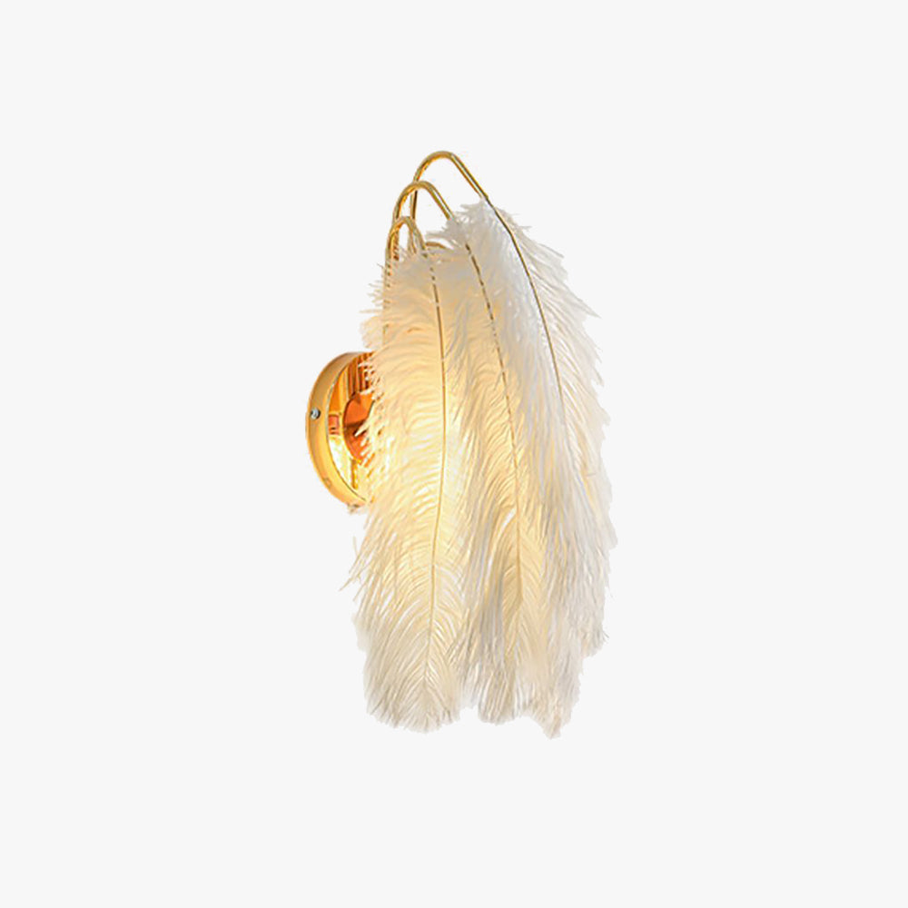 PLUMIA - Applique Murale Plume, Blanche