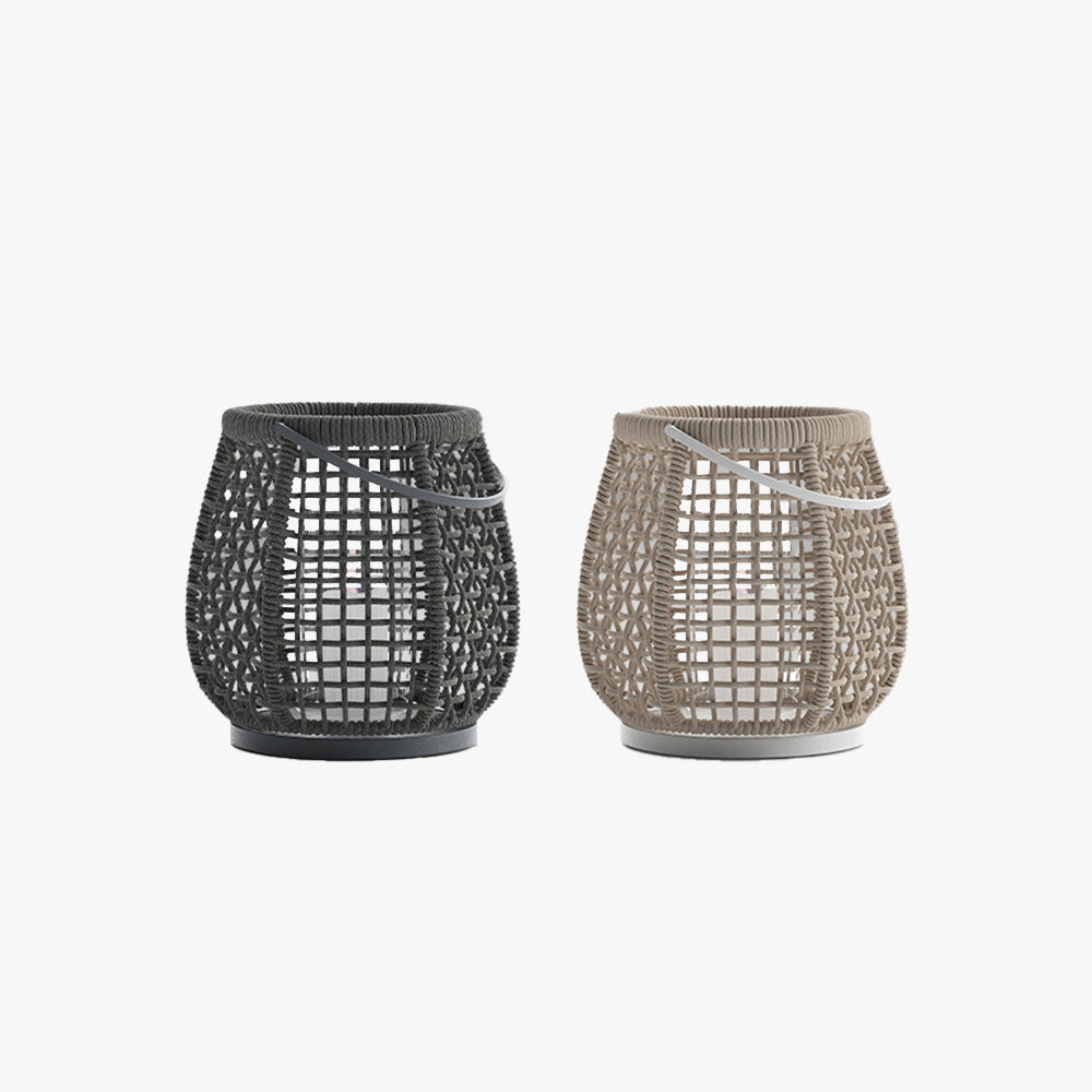 BELLA - Lanterne Extérieur Solaire LED, Noir/Beige