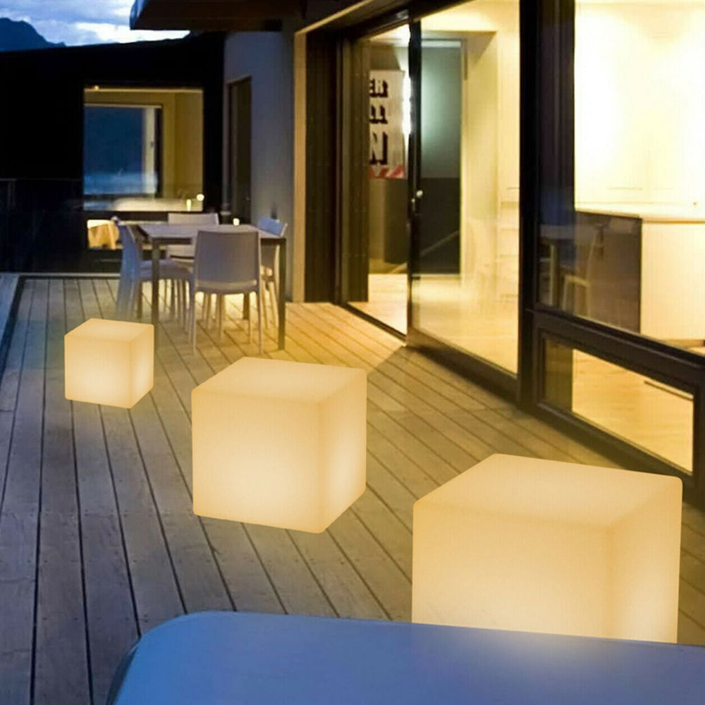 CUBI - Lampe Extérieure Cube Moderne, Blanc