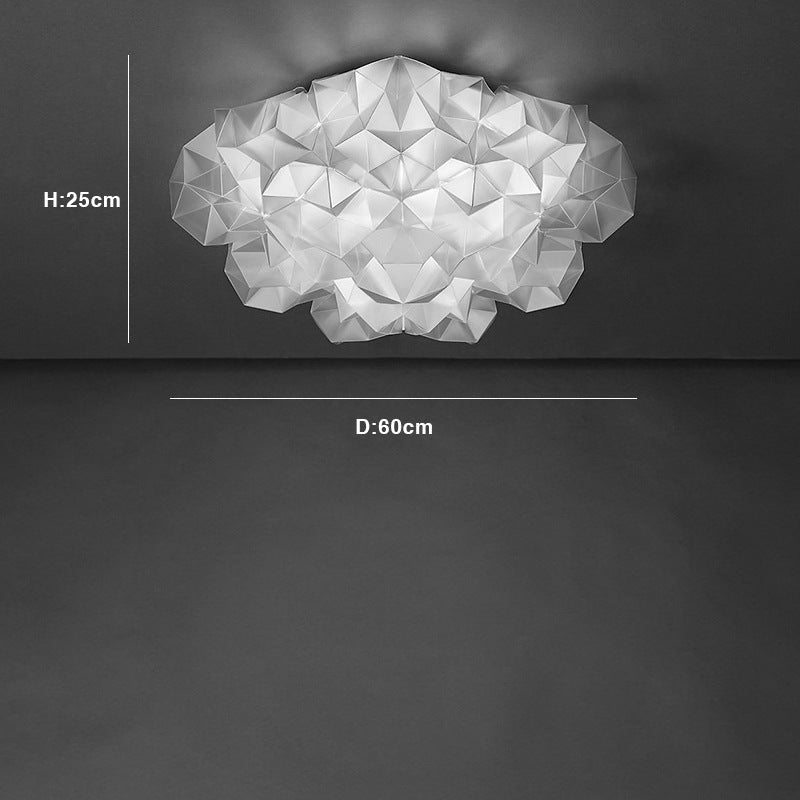 MODA - Lustre Suspension Moderne Géométrique, Acrylique/Métal, Blanc.