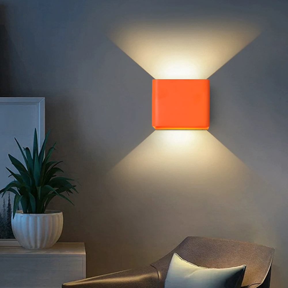SYLLA - Applique Murale Intérieure Carrée Moderne, 5-Couleurs