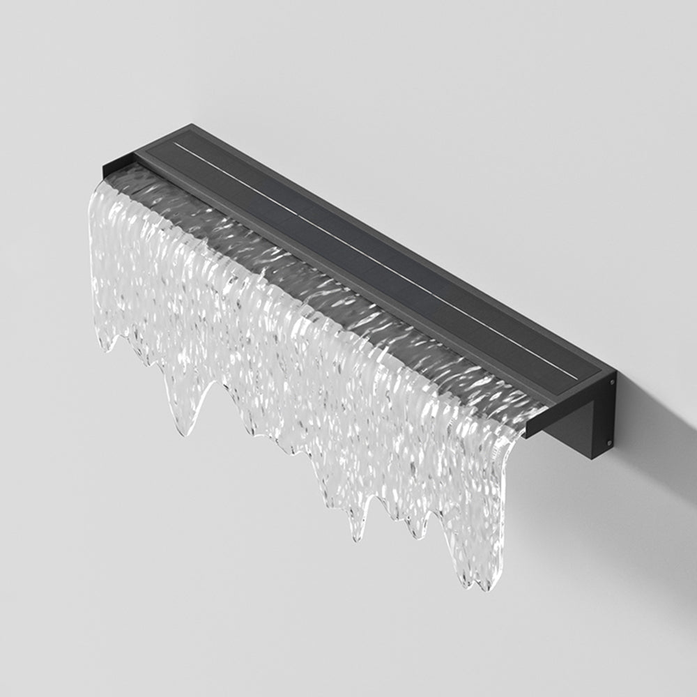 NÉO - Applique Murale Extérieure Solaire Design Cascade, Noir