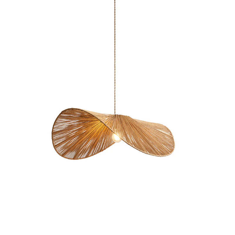 Suspension Moderne Ronde, Marron/Beige