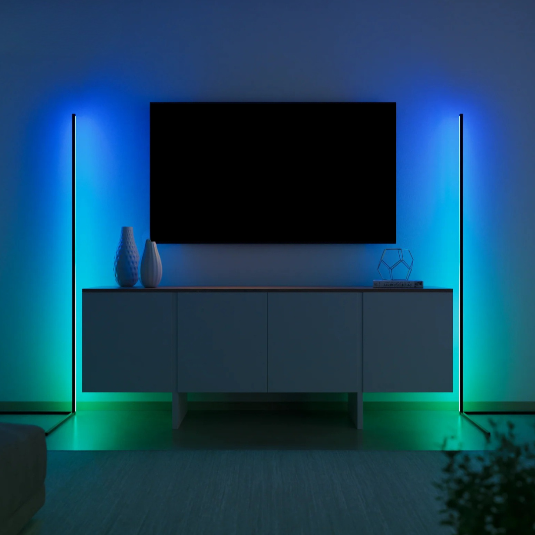 LUMIX - Lampadaire d'angle LED, Connecté