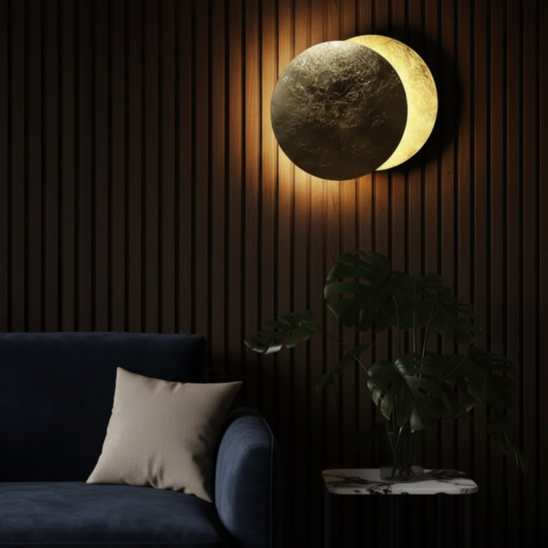 MONA - Applique Murale Laiton, Dorée/Noire