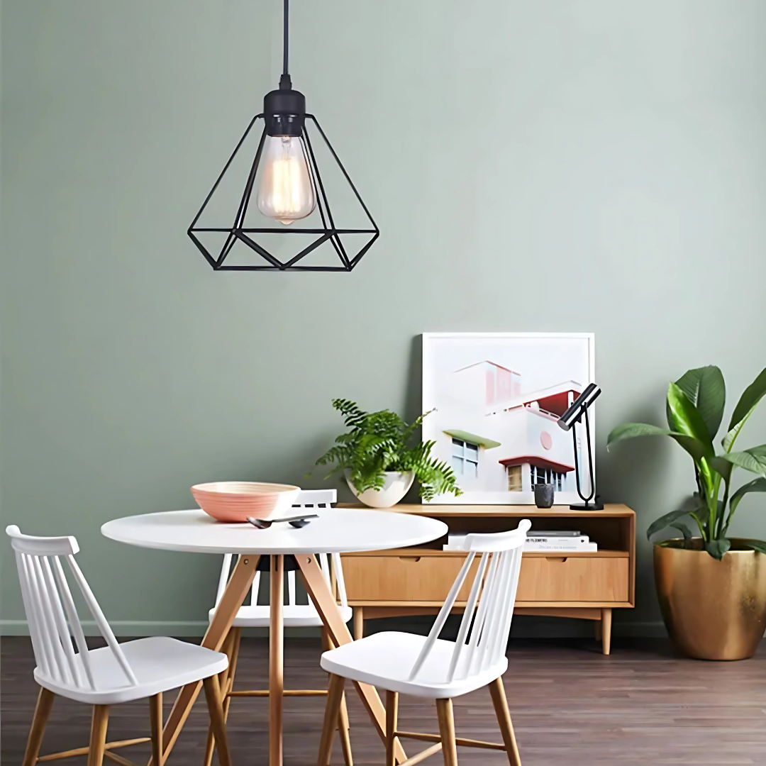 KOLA - Suspension Moderne Cage, métal, noir