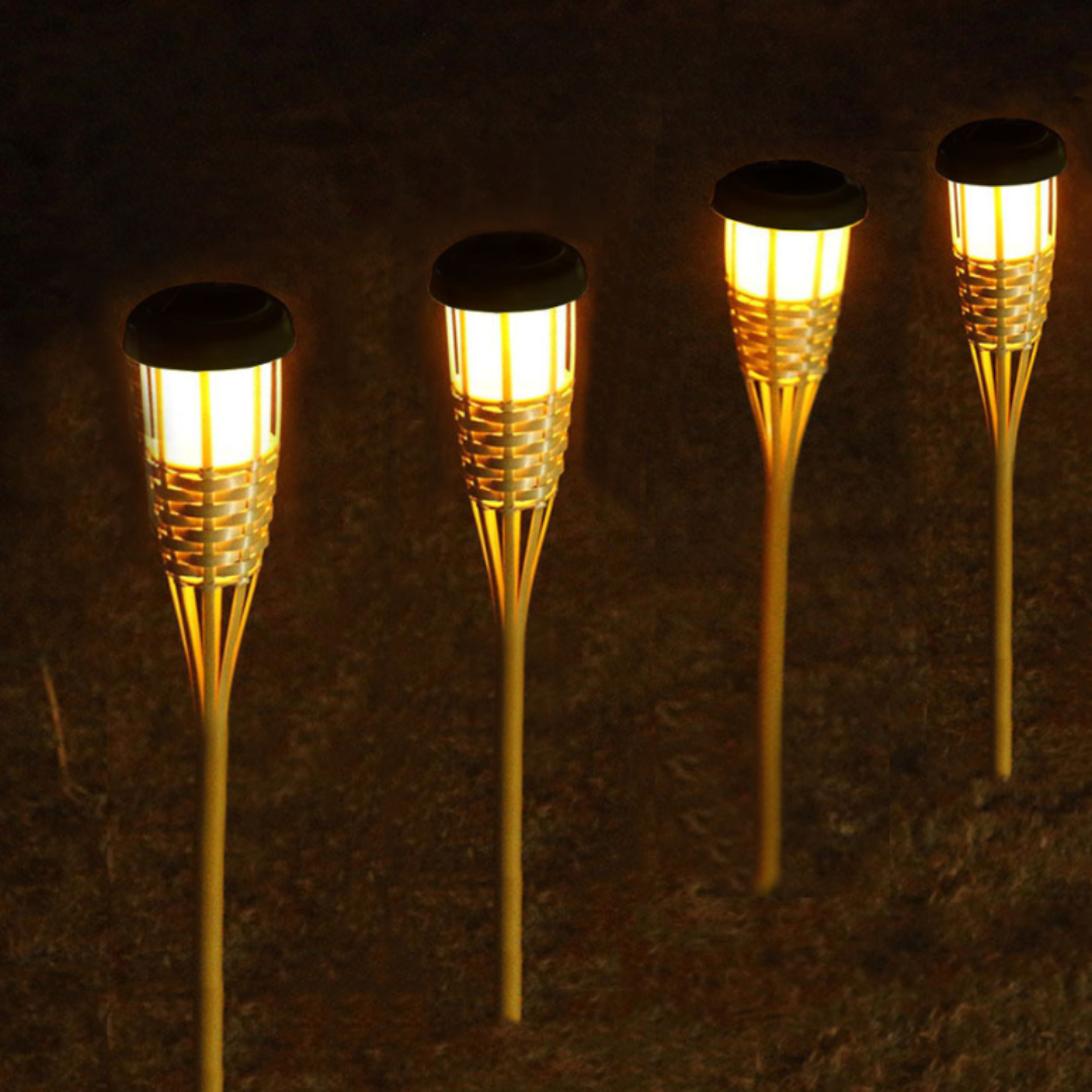 BAMAYA - Lampe Jardin Solaire Bambou