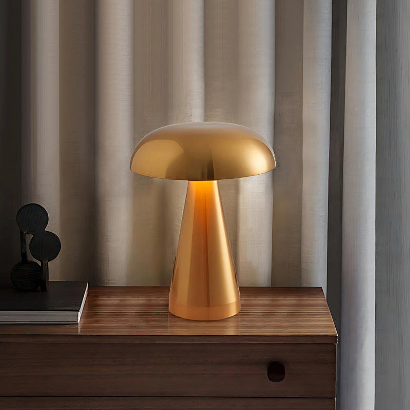 COME - Lampe LED Champignon, Dorée/Argentée/Cuivrée