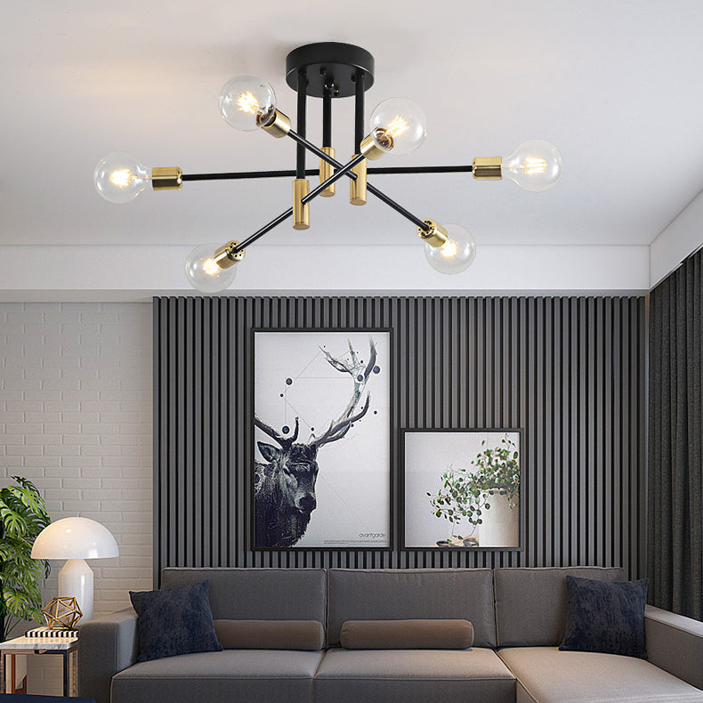 KIRA - Plafonnier Moderne design, Métal, Noir.