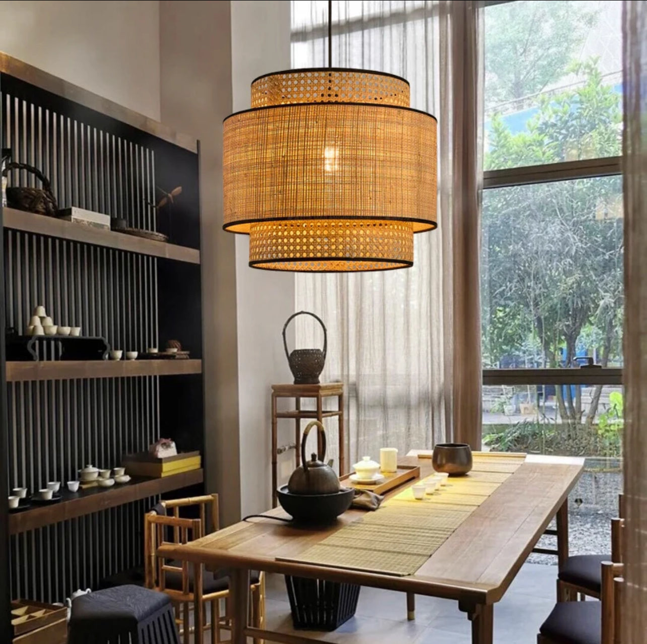 BALÉ ROTIN - Luminaire Suspension Naturel