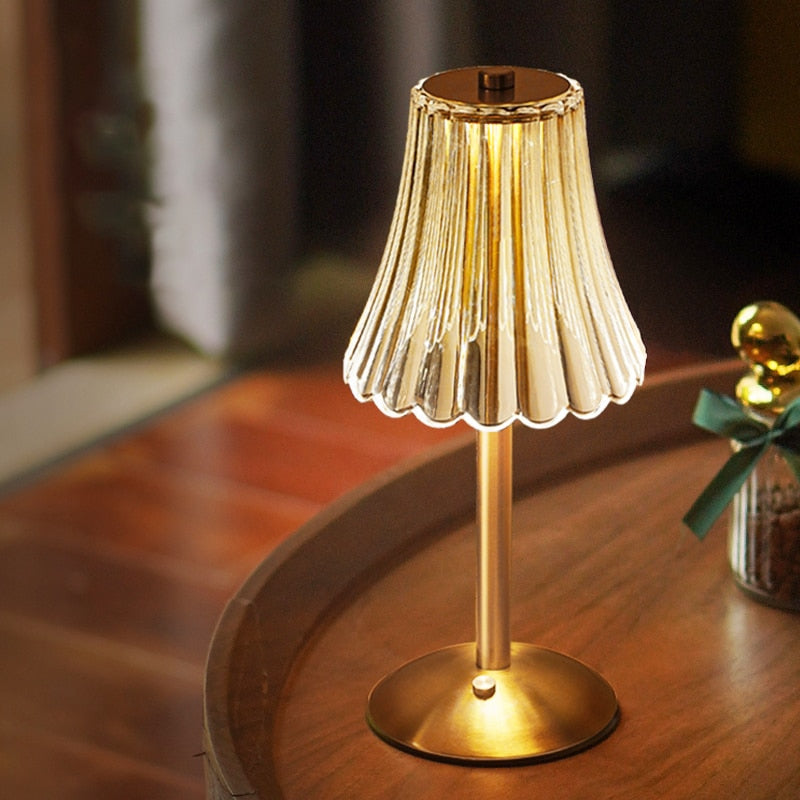 NOLA - Lampe de table en cristal doré