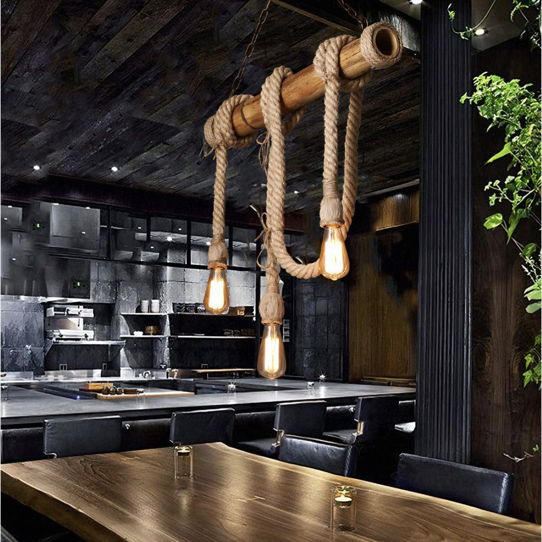 SAYA - Suspension Naturel Bambou, Marron