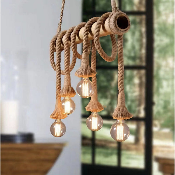 Suspension Naturel Bambou, Marron