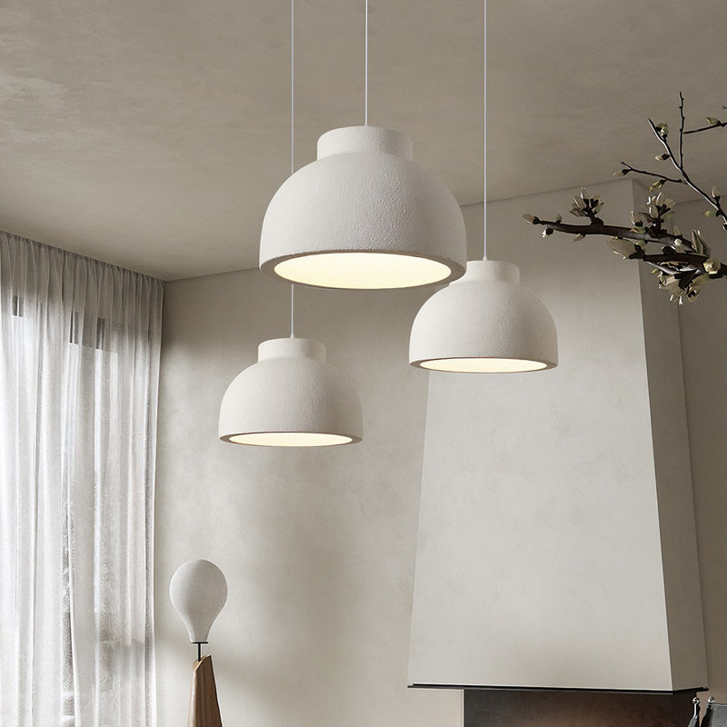 Suspension Moderne Nordique, Blanc/Beige.