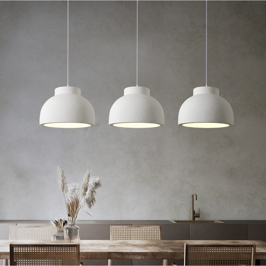 NARA - Suspension Moderne Nordique, Blanc/Beige.