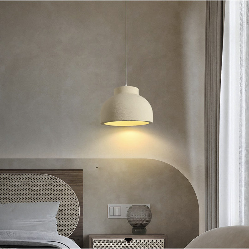 Suspension Moderne Nordique, Blanc/Beige.