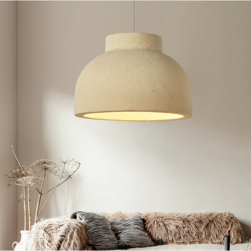 Suspension Moderne Nordique, Blanc/Beige.